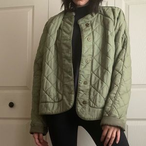 Green Quilted Puffer Jacket
